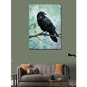 Kanvas Tablo Kuzgun Ve Anahtarın Sırrı 50x70 cm