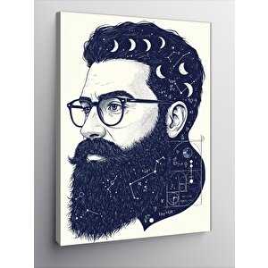 Kanvas Tablo Sakallı Adam Portresi 70x100 cm