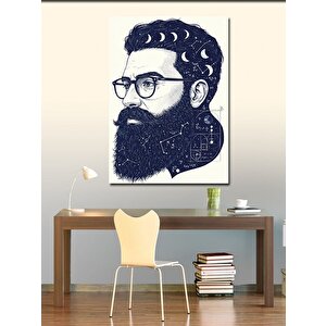 Kanvas Tablo Sakallı Adam Portresi 70x100 cm