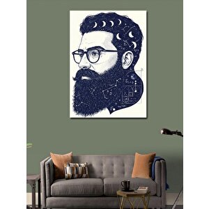 Kanvas Tablo Sakallı Adam Portresi 70x100 cm