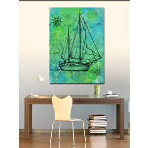 Kanvas Tablo Yelkenli Ve Deniz Teması 70x100 cm
