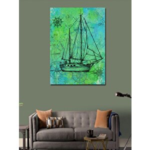 Kanvas Tablo Yelkenli Ve Deniz Teması 70x100 cm