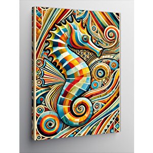 Kanvas Tablo Renkli Denizatı Motifi 70x100 cm