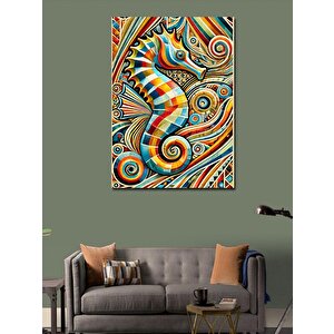 Kanvas Tablo Renkli Denizatı Motifi 70x100 cm