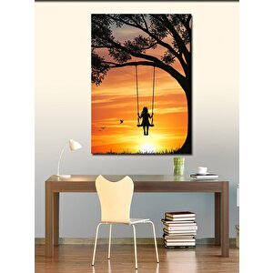 Kanvas Tablo Salıncakta Gün Batımı 70x100 cm
