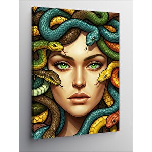 Kanvas Tablo Medusa Ve Yılan Saçlar 100x140 cm