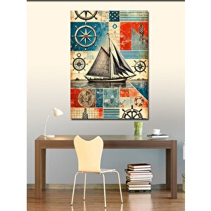 Kanvas Tablo Yelkenli Ve Deniz Motifi 50x70 cm
