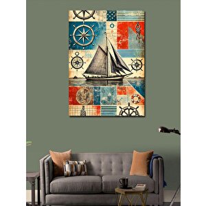 Kanvas Tablo Yelkenli Ve Deniz Motifi 50x70 cm