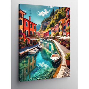 Kanvas Tablo Tarihi Deniz Feneri Ve Gemi 50x70 cm