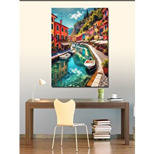 Kanvas Tablo Tarihi Deniz Feneri Ve Gemi 50x70 cm