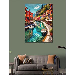 Kanvas Tablo Tarihi Deniz Feneri Ve Gemi 50x70 cm