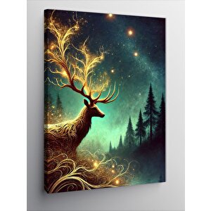 Kanvas Tablo Orman Ve Parlayan Geyik 50x70 cm