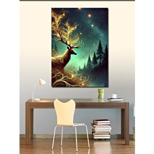 Kanvas Tablo Orman Ve Parlayan Geyik 50x70 cm