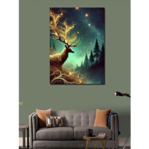 Kanvas Tablo Orman Ve Parlayan Geyik 50x70 cm