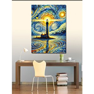 Kanvas Tablo Van Gogh Stili Deniz Feneri 50x70 cm