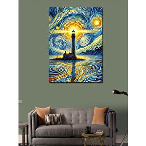 Kanvas Tablo Van Gogh Stili Deniz Feneri 50x70 cm