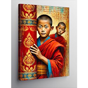 Kanvas Tablo Keşiş Çocuklar Ve Sükunet 50x70 cm