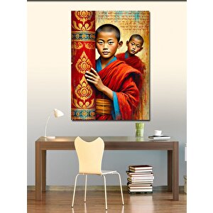 Kanvas Tablo Keşiş Çocuklar Ve Sükunet 50x70 cm