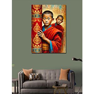 Kanvas Tablo Keşiş Çocuklar Ve Sükunet 50x70 cm
