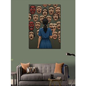 Kanvas Tablo Maskeler Ve Duygular 50x70 cm
