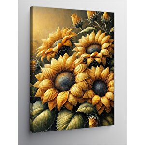 Kanvas Tablo Ayçiçekleri Ve Doğa Huzuru 70x100 cm