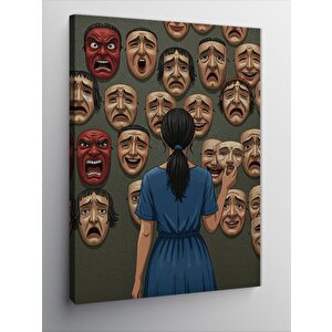 Kanvas Tablo Maskeler Ve Duygular 70x100 cm
