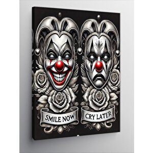 Kanvas Tablo Maskeli İfadeler Draması 50x70 cm
