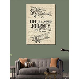 Kanvas Tablo Life Is A Journey Posteri 70x100 cm
