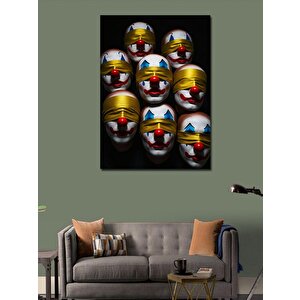 Kanvas Tablo Maskeli Yüzler Grubu 50x70 cm