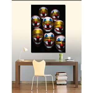 Kanvas Tablo Maskeli Yüzler Grubu 100x140 cm