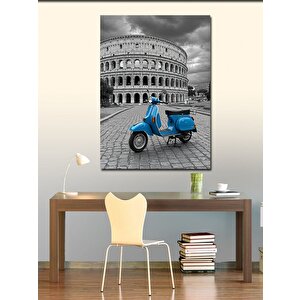 Kanvas Tablo Roma Kolezyum Ve Motosiklet 100x140 cm