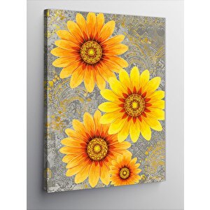 Kanvas Tablo Sarı Ayçiçekleri Motifi 50x70 cm