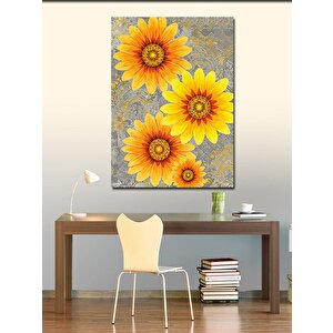 Kanvas Tablo Sarı Ayçiçekleri Motifi 50x70 cm