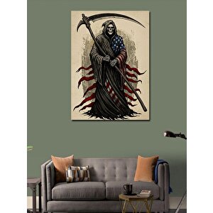 Kanvas Tablo Azrail Ve Karanlık Figür 70x100 cm