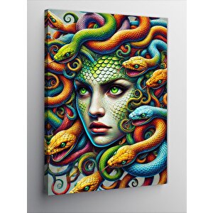 Kanvas Tablo Medusa'nın Renkli Saçları 100x140 cm
