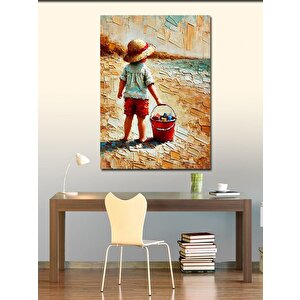 Kanvas Tablo Kova Taşıyan Çocuk 50x70 cm