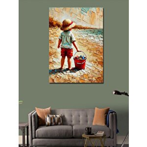Kanvas Tablo Kova Taşıyan Çocuk 50x70 cm