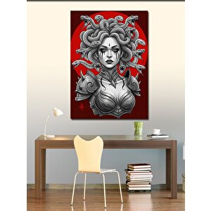 Kanvas Tablo Medusa Ve Yılanlar Çizimi 50x70 cm