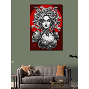 Kanvas Tablo Medusa Ve Yılanlar Çizimi 50x70 cm