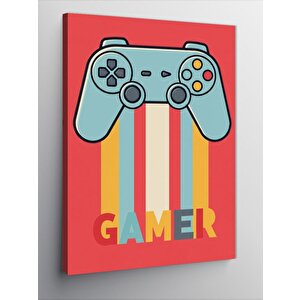 Kanvas Tablo Gamer Kontrolcü Sanatı 100x140 cm