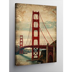 Kanvas Tablo Golden Gate Köprüsü Posteri 100x140 cm