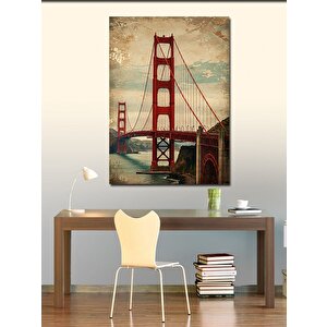 Kanvas Tablo Golden Gate Köprüsü Posteri 100x140 cm