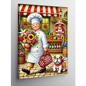 Kanvas Tablo Aşçı Ve Fransız Çarşısı 50x70 cm