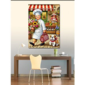 Kanvas Tablo Aşçı Ve Fransız Çarşısı 50x70 cm