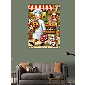 Kanvas Tablo Aşçı Ve Fransız Çarşısı 50x70 cm