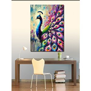 Kanvas Tablo Gösterişli Tavuskuşu 100x140 cm