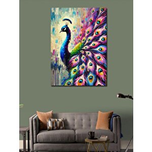 Kanvas Tablo Gösterişli Tavuskuşu 100x140 cm