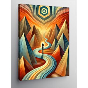 Kanvas Tablo Dağlara Uzanan Yol 50x70 cm