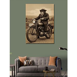 Kanvas Tablo Eski Dönem Motosiklet 50x70 cm