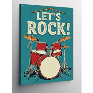 Kanvas Tablo Let’s Rock Ve Davul Seti 50x70 cm